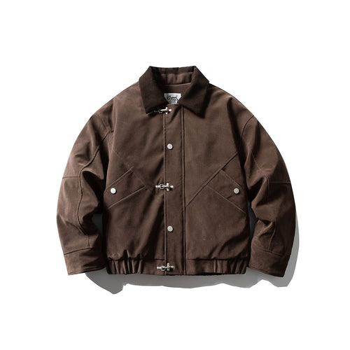 Herren Kurzblouson aus Canvas mit Knebelverschlüssen und elastischem Saum Nord Taschen