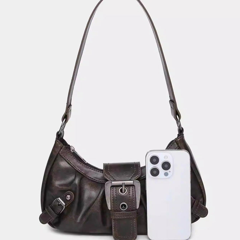 Damen Hobo-Tasche mit raffiniertem Faltendesign und edlen Metallakzenten Nord Taschen