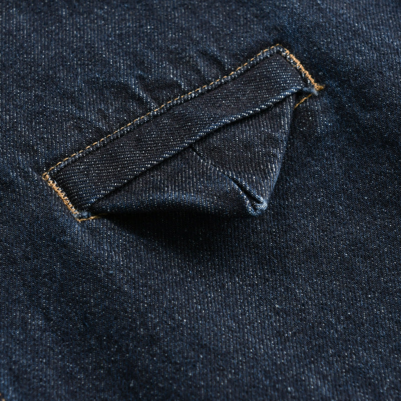 Herren Denim-Overshirt im Worker-Stil mit verdeckter Knopfleiste Nord Taschen