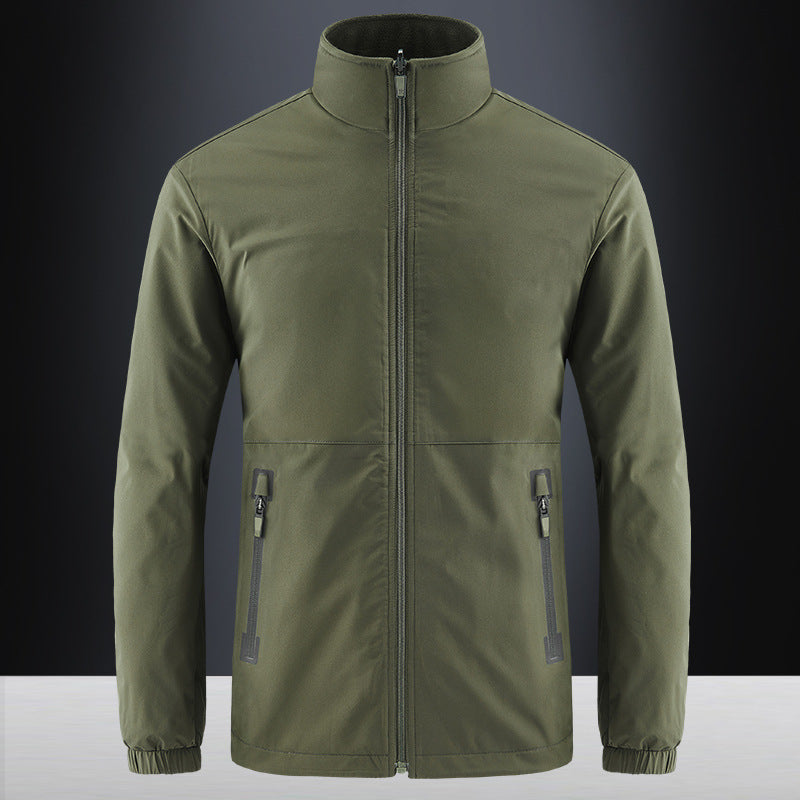 Herren leichte wasserabweisende Softshelljacke mit Stehkragen, verdecktem Reißverschluss und elastischen Bündchen Nord Taschen