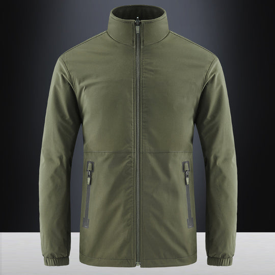 Herren leichte wasserabweisende Softshelljacke mit Stehkragen, verdecktem Reißverschluss und elastischen Bündchen Nord Taschen