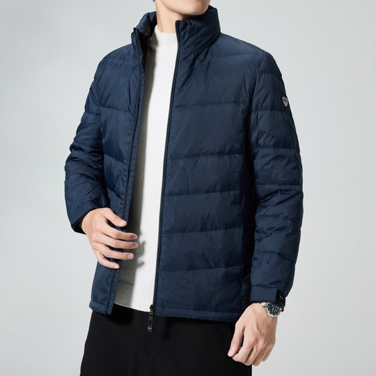 Herren Leichte gesteppte Thermojacke mit Stehkragen und winddichter Isolierung Nord Taschen