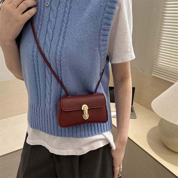Damen elegante Umhängetasche mit goldenem Verschluss Nord Taschen