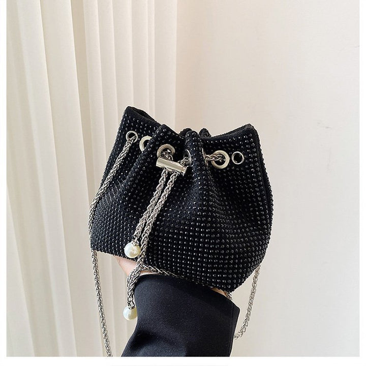 Damen elegante Beuteltasche mit Perlenverzierung Nord Taschen