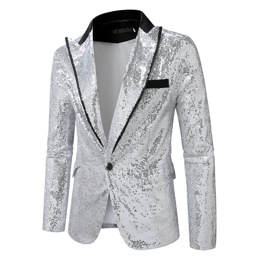 Herren Glitzernder Smokingblazer aus hochwertigem Satin