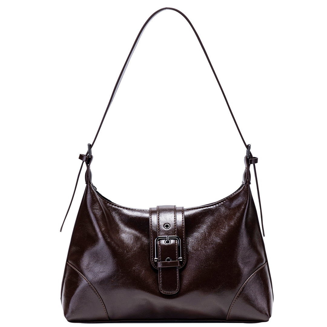 Damen Schultertasche mit eleganter Schnalle und hochwertigem Kunstleder Nord Taschen