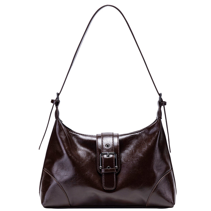 Damen Schultertasche mit eleganter Schnalle und hochwertigem Kunstleder Nord Taschen