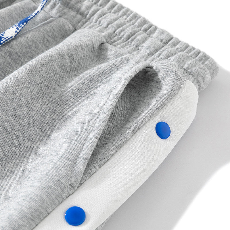 Herren Jogginghose mit Druckknopf-Seitenstreifen, elastischem Bund & Kordelzug Nord Taschen
