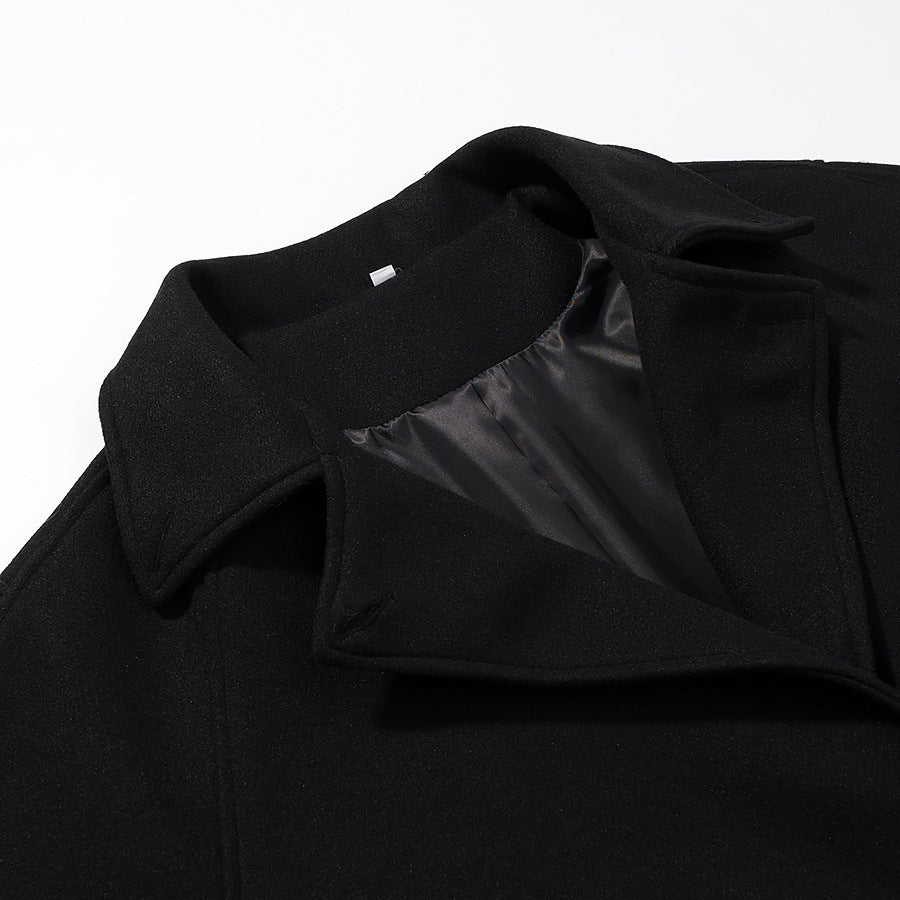 Damen Doppelreihiger Oversize-Wollmix-Mantel mit fallendem Revers und langer Silhouette Nord Taschen