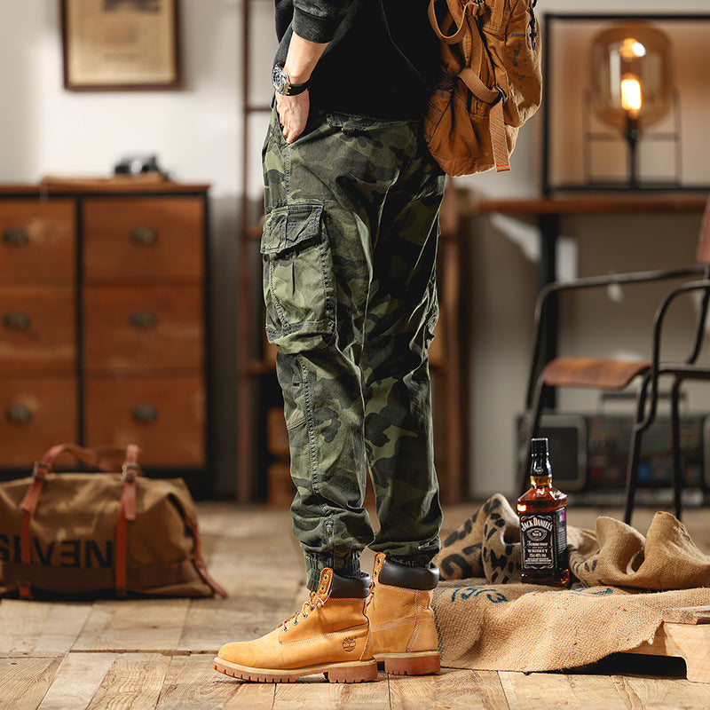 Herren Cargohose im Jogger-Stil mit Tunnelzug elastischen Bündchen und Mehrfachtaschen Nord Taschen