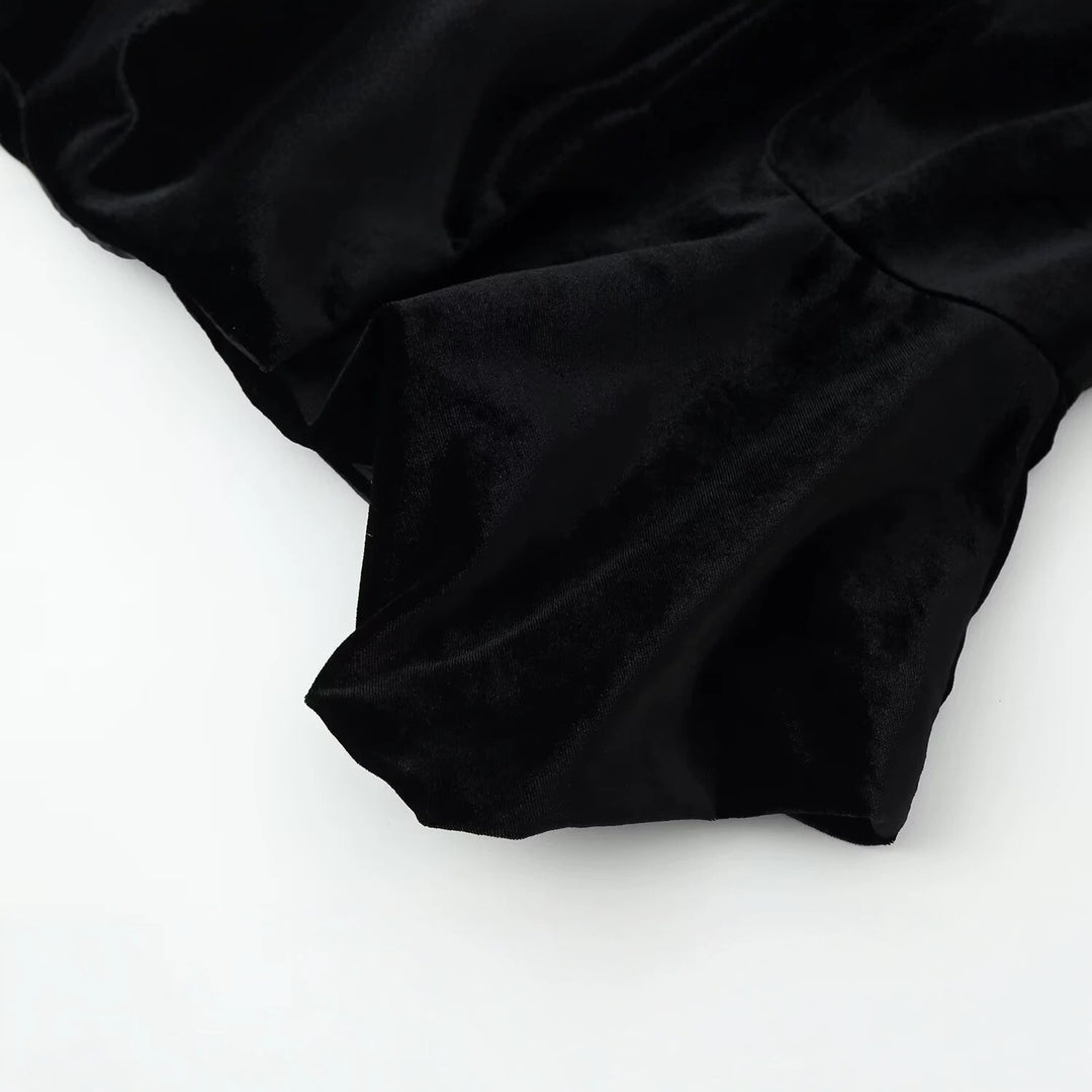 Damen Satinbluse mit Stehkragen, Puffärmeln und Peplum-Details Nord Taschen