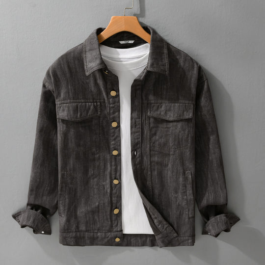 Herren Jeansjacke im Acid‑Wash Look mit Oversize‑Schnitt Nord Taschen