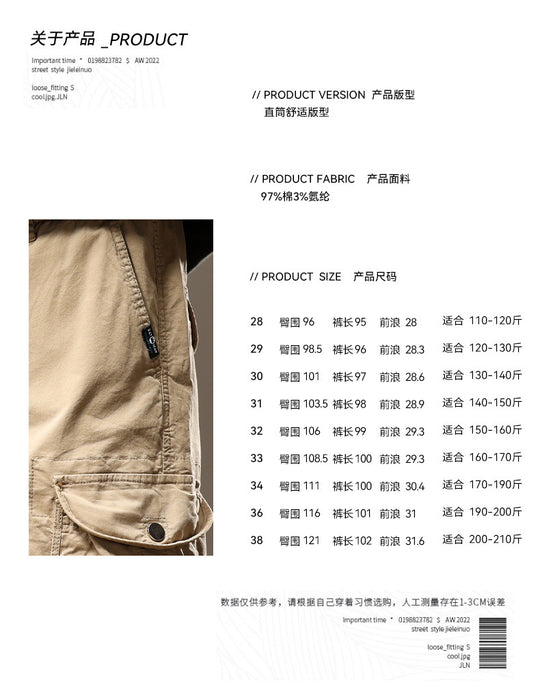 Herren Militärisch inspirierte Cargo-Joggerhose mit Tunnelzugbund und Klapp-Utility‑Taschen Nord Taschen
