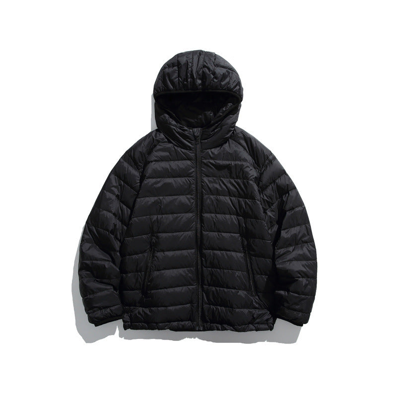 Unisex Ultraleichte gesteppte Kapuzenjacke mit Thermofüllung und Reißverschlusstaschen Nord Taschen