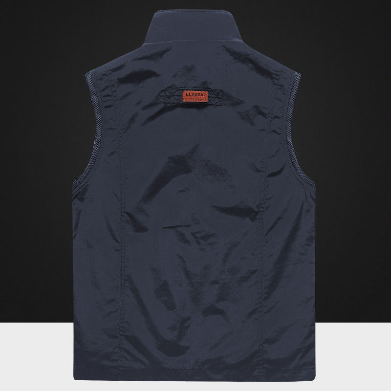 Herren Multifunktionale Outdoor-Utility‑Weste mit Mesh‑Innenfutter und Mehrfachtaschen Nord Taschen