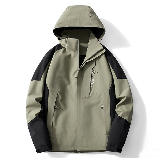 Herren Colorblock Softshell-Trekkerjacke mit Kapuze, verdeckten Reißverschlüssen und seitlichen Eingrifftaschen Nord Taschen