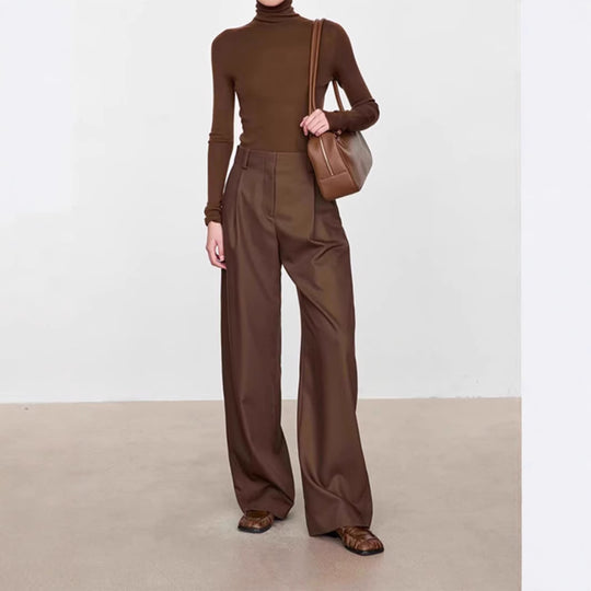 Damen Elegante und bequeme High-Waist Culotte-Hose Nord Taschen