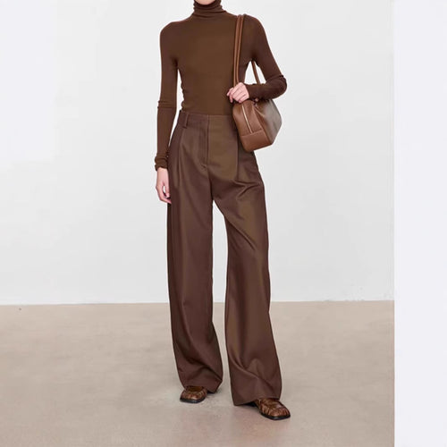 Damen Elegante und bequeme High-Waist Culotte-Hose Nord Taschen