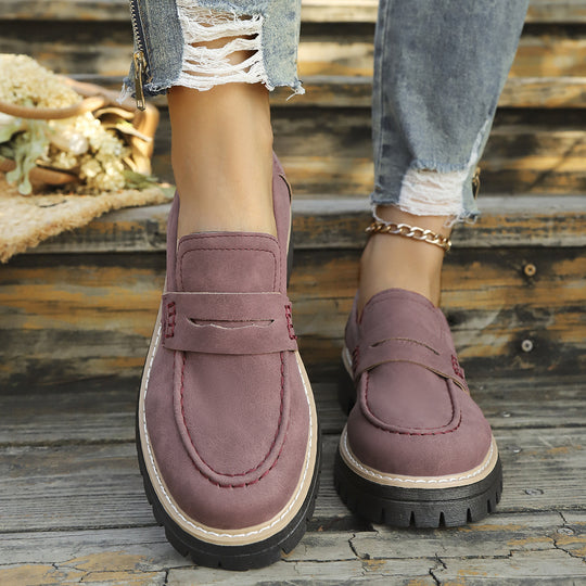 Damen Chunky-Lug-Loafer mit Penny-Riemen und profilierter Gummisohle Nord Taschen
