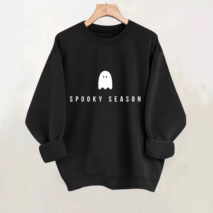 Unisex lässiges Halloween Sweatshirt mit Gespenst-Print und Oversize-Schnitt Nord Taschen