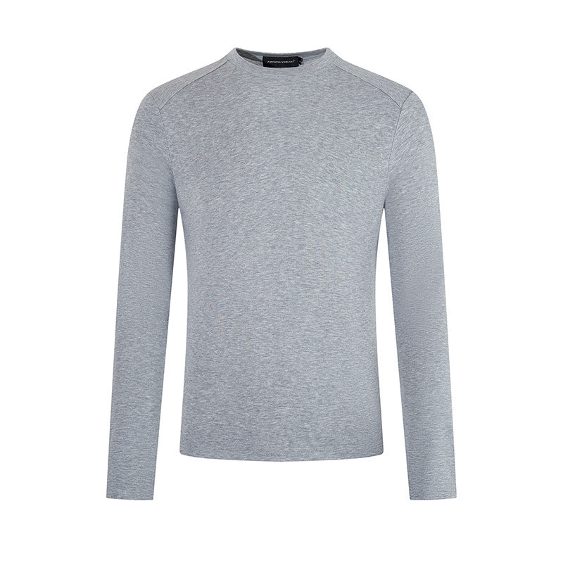 Herren Feinstrick-Pullover mit Rundhalsausschnitt aus Merinowolle Nord Taschen