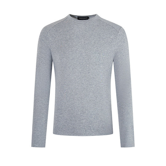Herren Feinstrick-Pullover mit Rundhalsausschnitt aus Merinowolle Nord Taschen