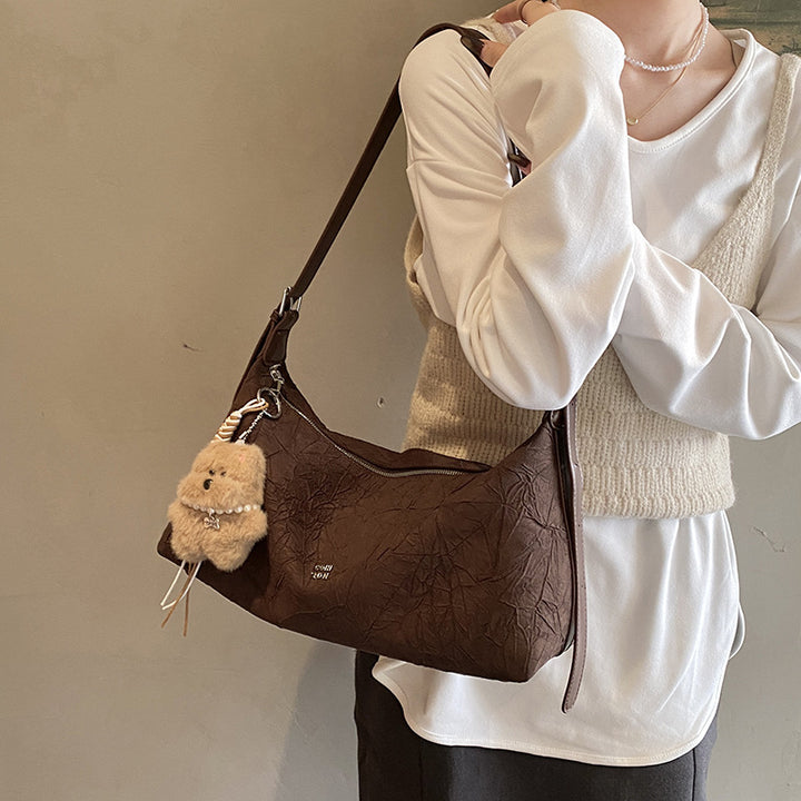 Damen Hobo-Tasche mit charmantem Tieranhänger und praktischem Kordelzug Nord Taschen