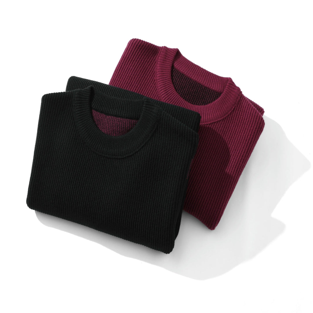 Damen Komfortabler Rippstrick-Pullover in Oversize-Silhouette mit Rundhals und dezentem Destroyed-Look Nord Taschen
