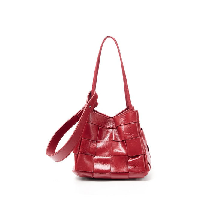 Damen trendige Schultertasche im modernen Flecht-Design Nord Taschen