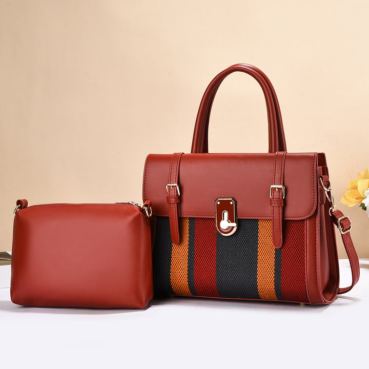 Damen elegante Schultertasche mit abnehmbarem Kleinfach Nord Taschen