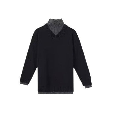 Herren Klassischer V-Ausschnitt Strickpullover Nord Taschen