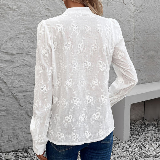 Damen Elegante Bestickte Bluse Nord Taschen