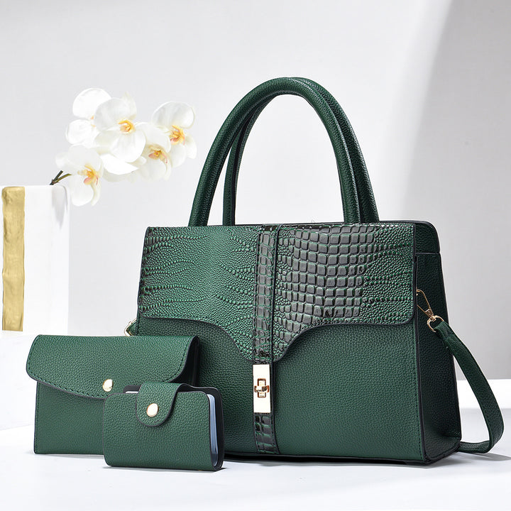 Damen strukturierte Handtasche mit abnehmbarem Zubehör Nord Taschen
