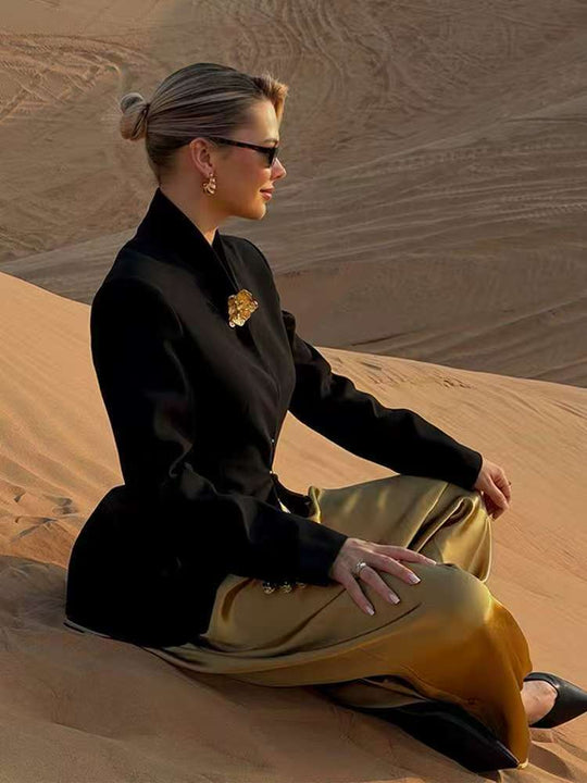 Damen Taillierter Blazer mit Stehkragen und figurbetonter Silhouette Nord Taschen
