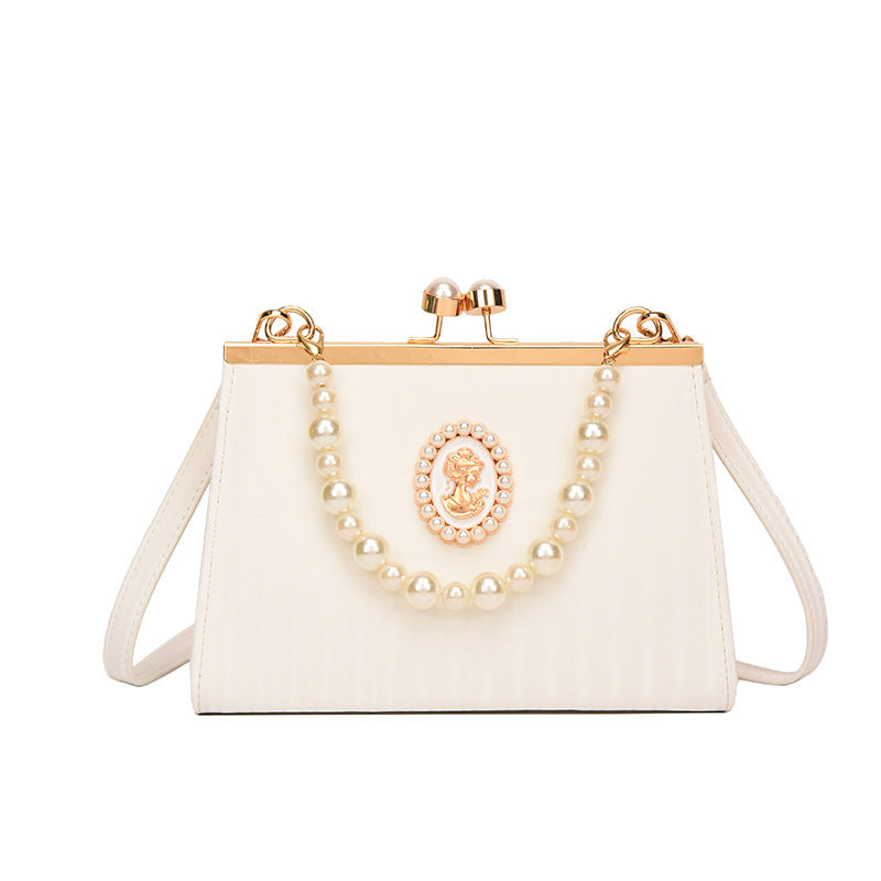 Damen elegante Clutch-Tasche mit Perlenschmuck Nord Taschen