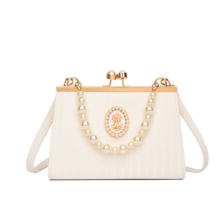 Damen elegante Clutch-Tasche mit Perlenschmuck Nord Taschen
