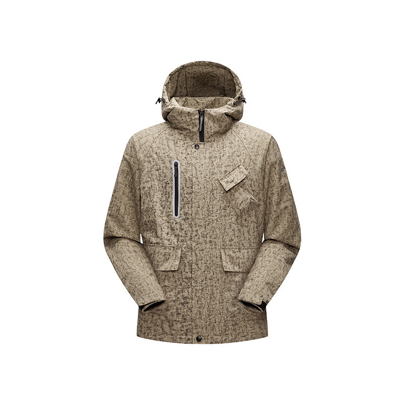 Herren Urban-Technical Field-Parka mit hochschließendem Kragen, schräge Brustpatte und verdeckten Reißverschlüssen Nord Taschen