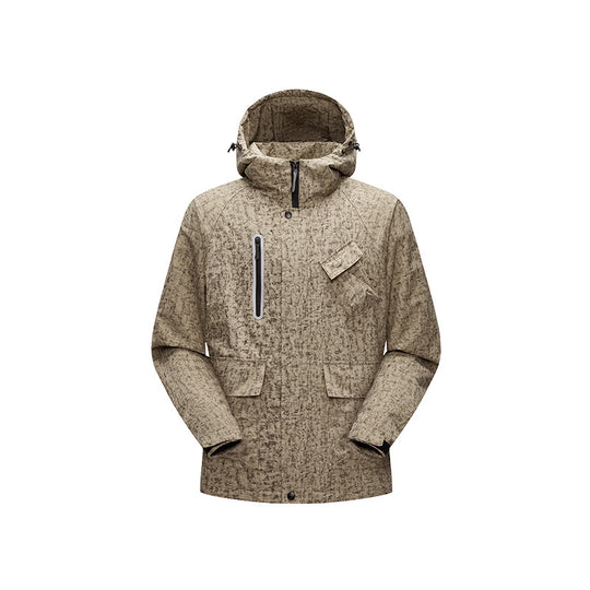 Herren Urban-Technical Field-Parka mit hochschließendem Kragen, schräge Brustpatte und verdeckten Reißverschlüssen Nord Taschen
