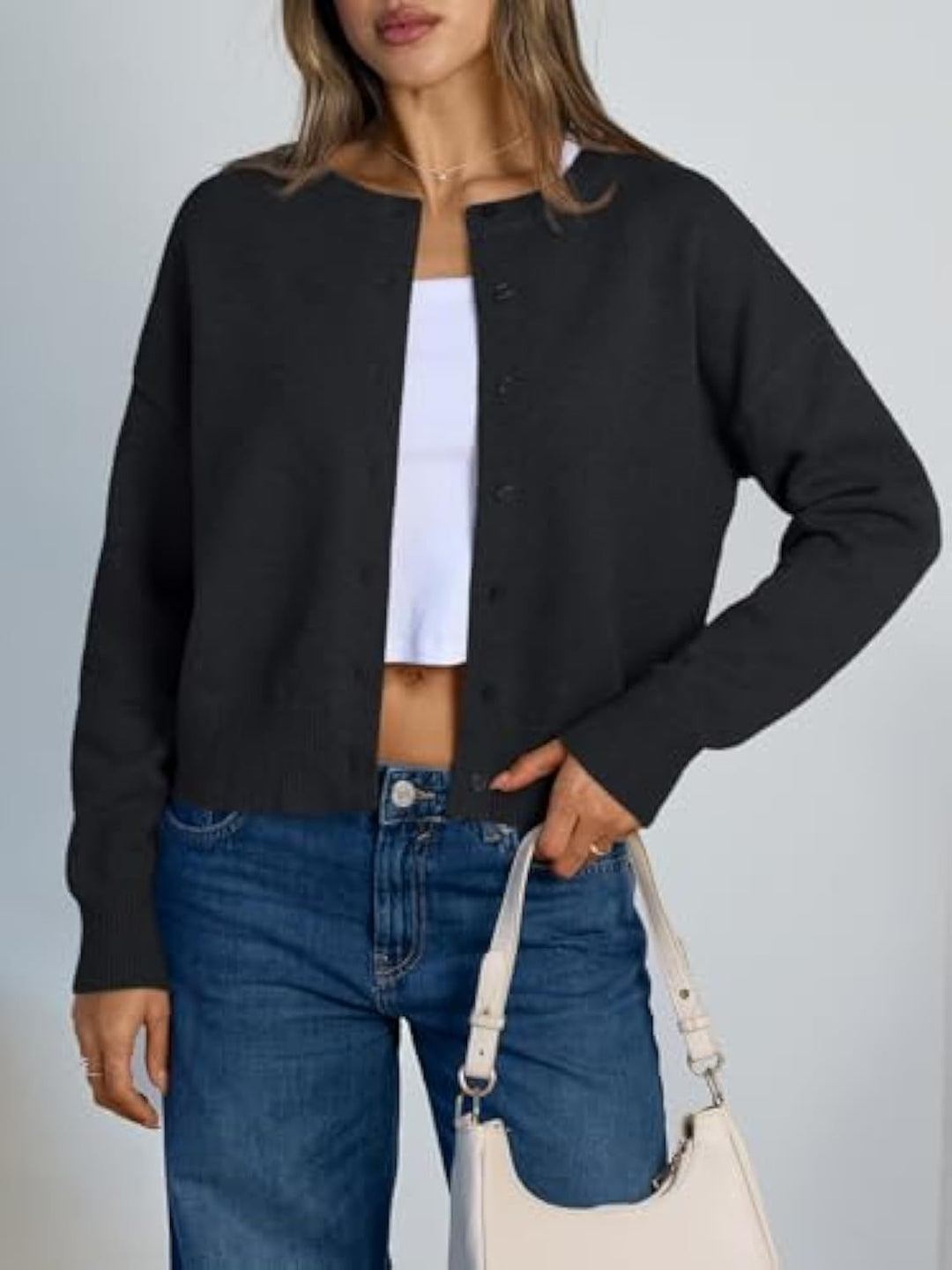 Damen Lockere Strickjacke Nord Taschen