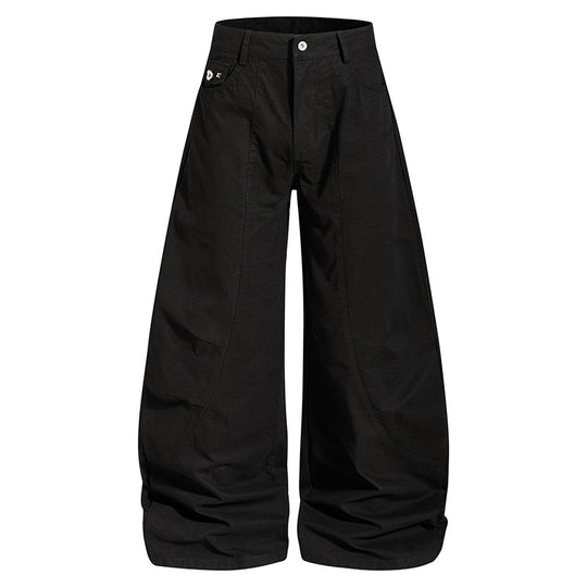 Damen Weite Culotte‑Hose mit hohem Bund, Taschen‑Details und markanten Teilungsnähten Nord Taschen