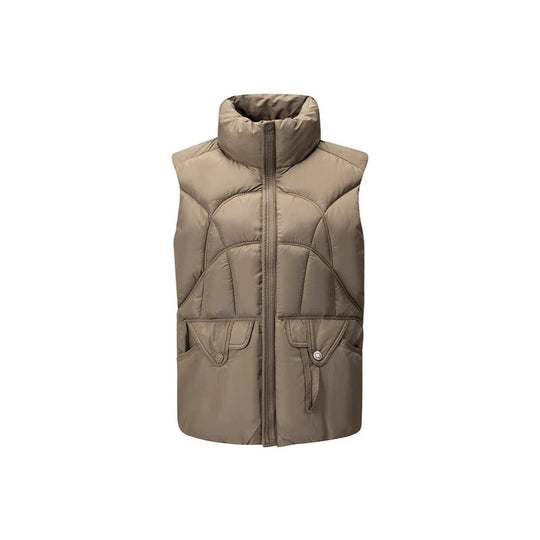 Damen Modern-artige gesteppte Thermoweste mit ergonomischer Körpersteppung und hohem Stehkragen Nord Taschen