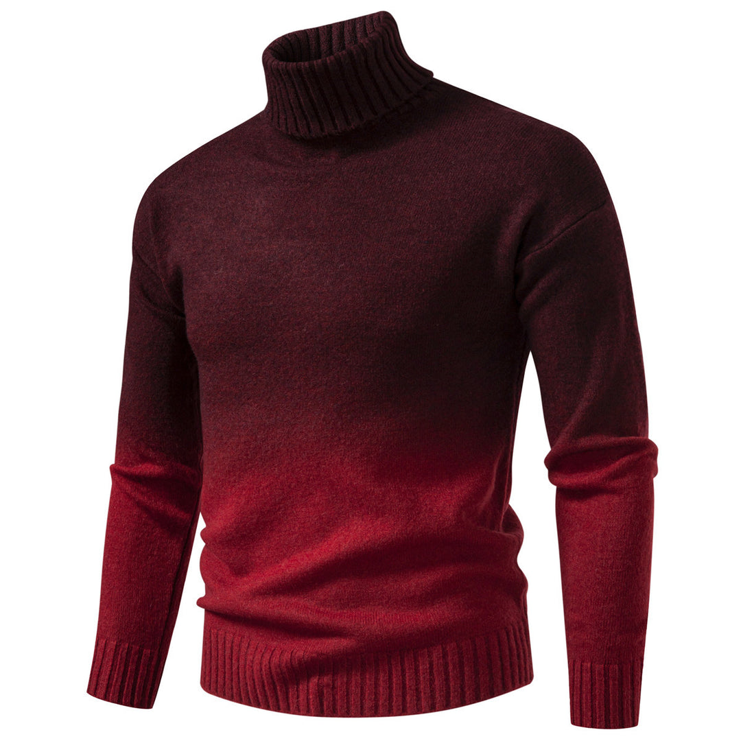 Herren Rollkragenpullover mit sanftem Farbverlauf und Feinstrick-Qualität Nord Taschen