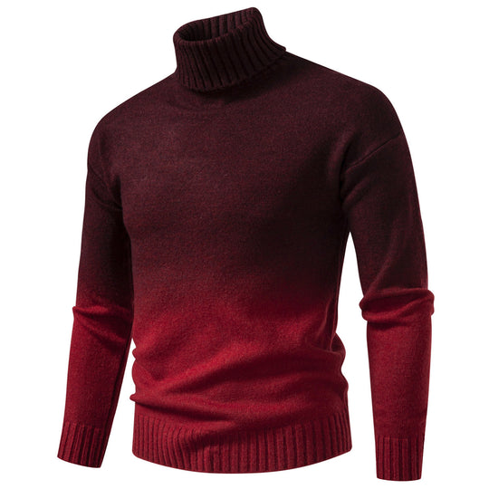 Herren Rollkragenpullover mit sanftem Farbverlauf und Feinstrick-Qualität Nord Taschen