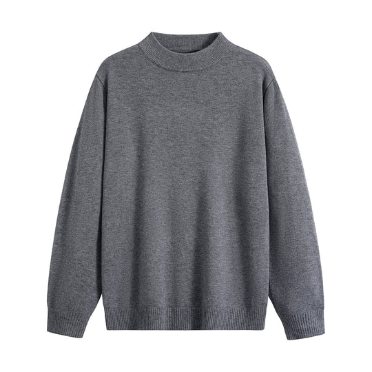 Unisex Oversize Rundhals-Pullover aus schwerer Baumwollmischung mit gerippten Bündchen Nord Taschen