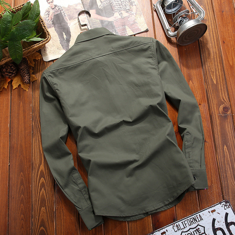 Herren Field-Overshirt aus Baumwollmix mit Brustklappen und Schulterpatten Nord Taschen