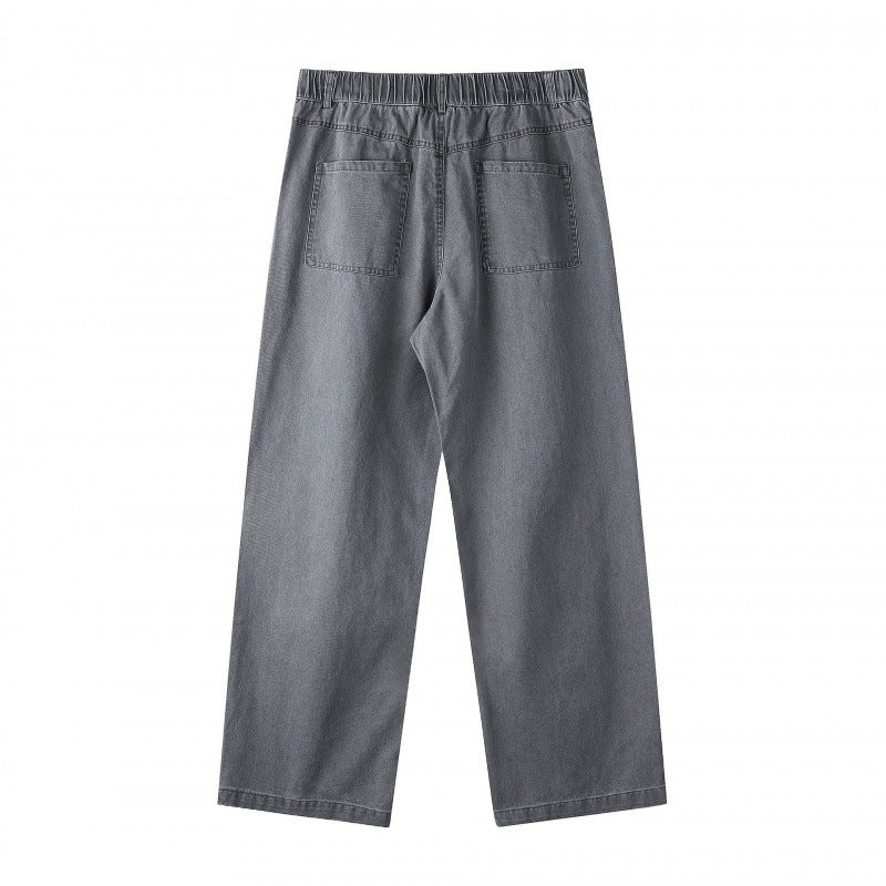 Damen Weite Highwaist-Culotte-Hose mit elastischem Bund und geradem Bein Nord Taschen