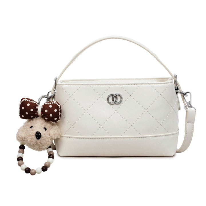 Damen modische Handtasche mit süßem Tierhäkelanhänger Nord Taschen