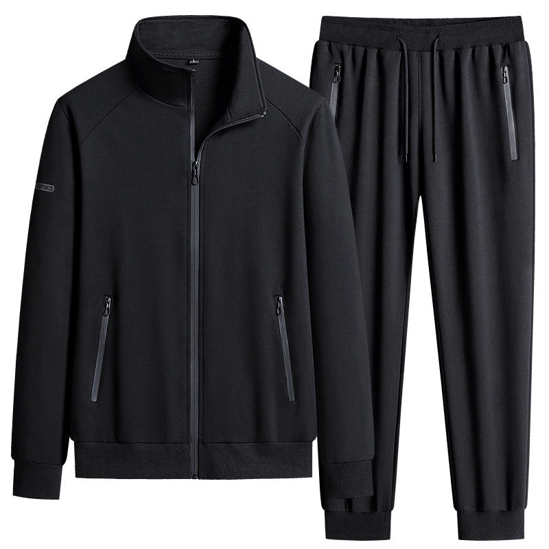 Herren Sportlicher Softshell-Trainingsanzug-Set mit fleecegefütterter Jacke und tapered Jogginghose Nord Taschen