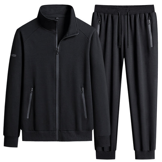 Herren Sportlicher Softshell-Trainingsanzug-Set mit fleecegefütterter Jacke und tapered Jogginghose Nord Taschen