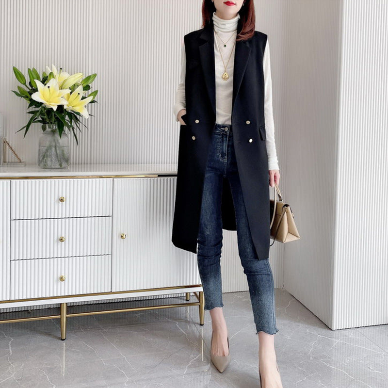 Damen Elegante Weste mit Gürtel Nord Taschen